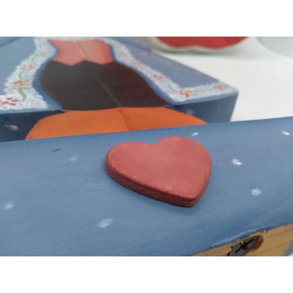 Two vintage handcrafted wooden Santa Claus Decorative Plaques - Picture 6 of 11